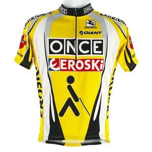 2003 Giordana ONCE Eroski half zip short sleeve Cycling Jersey Y2K vintage